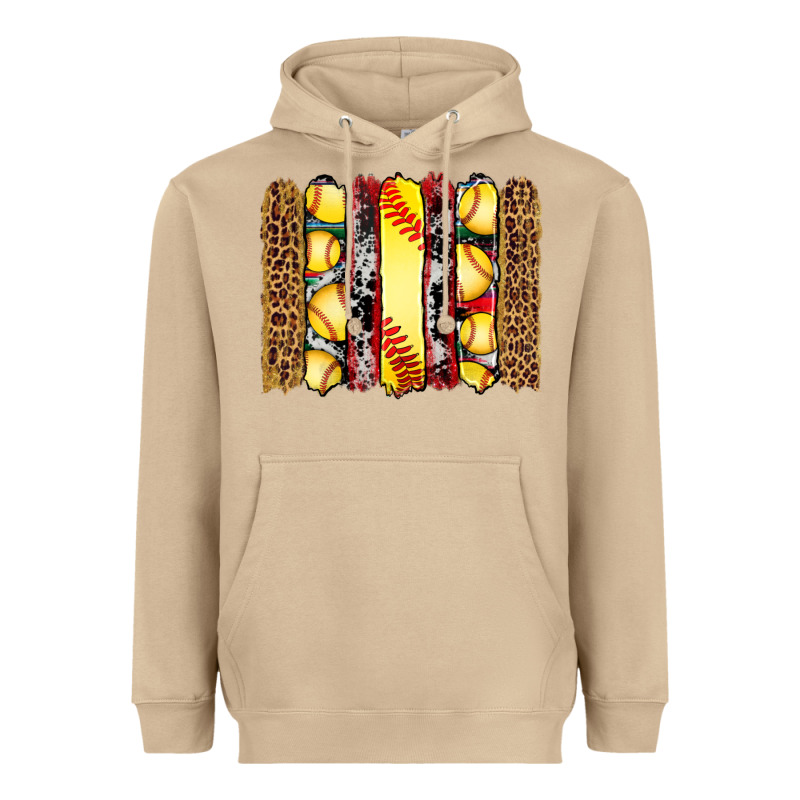 Softball Serape Leopard Cowhide Glitter Brushstrokes Heavyweight Hoodie by Artiststas | Teevron