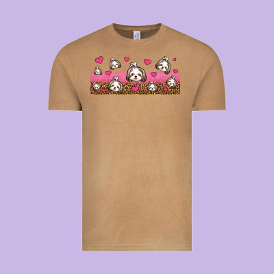 Shih Tzu Dogs Libbey Glass Vintage Tee Designed By Jasminsmagicworld
