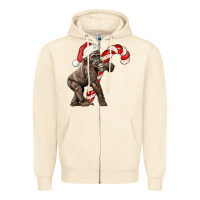 Sandshell Christmas Candy Cane Baby Gorilla Zipper Hoodie - LillyAllenDesigns