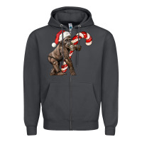Smoke Christmas Candy Cane Baby Gorilla Zipper Hoodie - LillyAllenDesigns