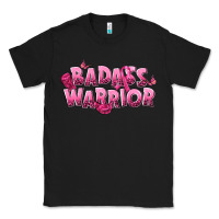 Black Badass warrior Breast Cancer Classic Tee - NancyCooperArtShop