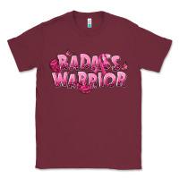 Burgundy Badass warrior Breast Cancer Classic Tee - NancyCooperArtShop