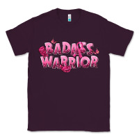 Plum Badass warrior Breast Cancer Classic Tee - NancyCooperArtShop