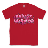 Red Badass warrior Breast Cancer Classic Tee - NancyCooperArtShop