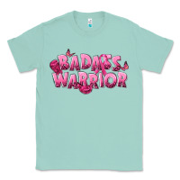 Seafoam Badass warrior Breast Cancer Classic Tee - NancyCooperArtShop