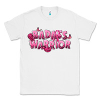 White Badass warrior Breast Cancer Classic Tee - NancyCooperArtShop