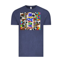 Vintage Denim autism mom puzzle ribbon Vintage Tee - TumblerDesignByShophia