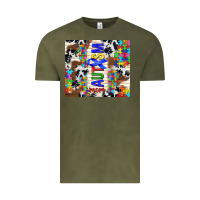 Vintage Olive autism mom puzzle ribbon Vintage Tee - TumblerDesignByShophia