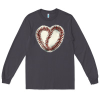 Smoke Baseball ball heart Long Sleeve Tee - HowdyJamesFarm