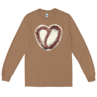 Toasted Coconut Baseball ball heart Long Sleeve Tee - HowdyJamesFarm
