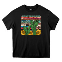 Black cactus sunflower coaster Heavy Core Tee - JahusDesignShop