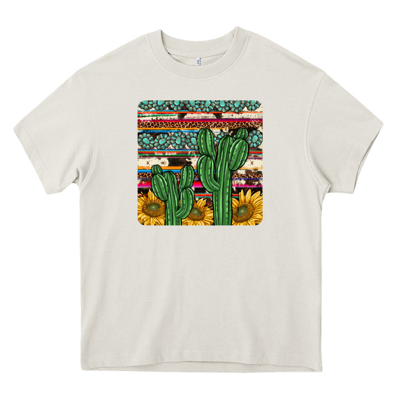 Cactus Sunflower Coaster Heavy Core Tee by JahusDesignShop | Teevron