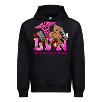 Black valentines day lvn licensed vocational nurse Urban Hoodie - AdoDesignShop