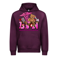 Mauve Wine valentines day lvn licensed vocational nurse Urban Hoodie - AdoDesignShop