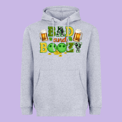 Bad And Boozy Wıth Beer And Coins Heavyweight Hoodie Designed By Artiststas