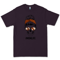Plum Western Brown Glitter Cowhide Patterned Mom Skull Premium Tee - Bettercallsaul