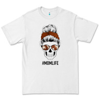 White Western Brown Glitter Cowhide Patterned Mom Skull Premium Tee - Bettercallsaul