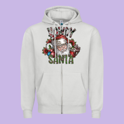 Howdy Santa Zipper Hoodie Designed By Sublimationcraftshop