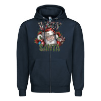 Navy howdy santa Zipper Hoodie - SublimationCraftShop