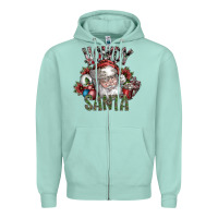Seafoam howdy santa Zipper Hoodie - SublimationCraftShop