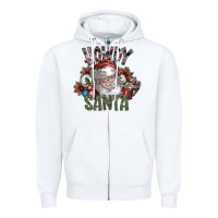 White howdy santa Zipper Hoodie - SublimationCraftShop