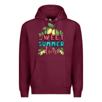 Burgundy sweet summer time lemonade Premium Hoodie - BundleAndBundleShop