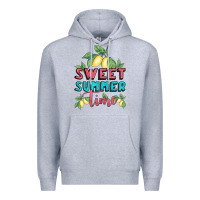 Heather Grey sweet summer time lemonade Premium Hoodie - BundleAndBundleShop