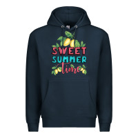 Navy sweet summer time lemonade Premium Hoodie - BundleAndBundleShop