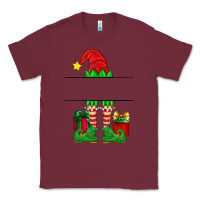 Burgundy christmas elf custom name Classic Tee - Artiststas