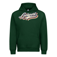 Forest Green I Love Lockport City Usa Retro Vintage Urban Hoodie - minhPixels