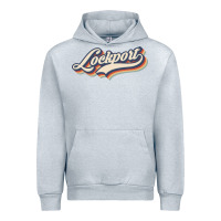 Heather Grey I Love Lockport City Usa Retro Vintage Urban Hoodie - minhPixels
