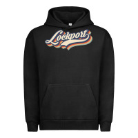 Pigment Black I Love Lockport City Usa Retro Vintage Urban Hoodie - minhPixels