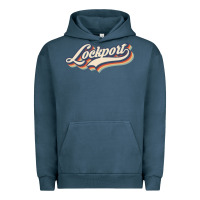 Pigment Midnight Navy I Love Lockport City Usa Retro Vintage Urban Hoodie - minhPixels
