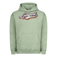 Pigment Oil Green I Love Lockport City Usa Retro Vintage Urban Hoodie - minhPixels