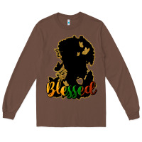Chestnut Blessed black history Long Sleeve Tee - HowdyJamesFarm