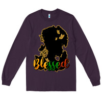 Plum Blessed black history Long Sleeve Tee - HowdyJamesFarm