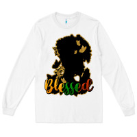White Blessed black history Long Sleeve Tee - HowdyJamesFarm