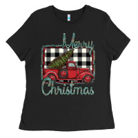 Black Merry Christmas Truck Ladies Tee - Bettercallsaul