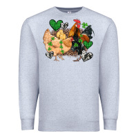 Heather Grey st patricks day coop animals Premium Sweatshirt - Artiststas