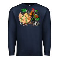 Navy st patricks day coop animals Premium Sweatshirt - Artiststas