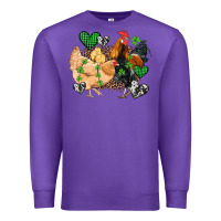 Purple st patricks day coop animals Premium Sweatshirt - Artiststas