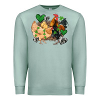 Seafoam st patricks day coop animals Premium Sweatshirt - Artiststas