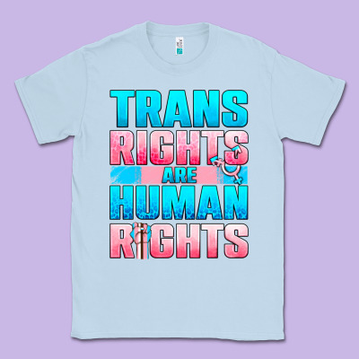 Trans Rights Are Human Rights Classic Tee Designed By Nancycooperartshop