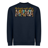 Navy my favorite peoplle call me mama Heavyweight Sweatshirt - CowhideDigitalArt