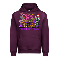 Mauve Wine mardi gras  lvn licensed vocational nurse Urban Hoodie - AdoDesignShop