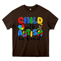 Chocolate Brown child with autism on board Heavy Core Tee - Artiststas
