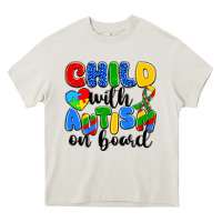 Cream child with autism on board Heavy Core Tee - Artiststas