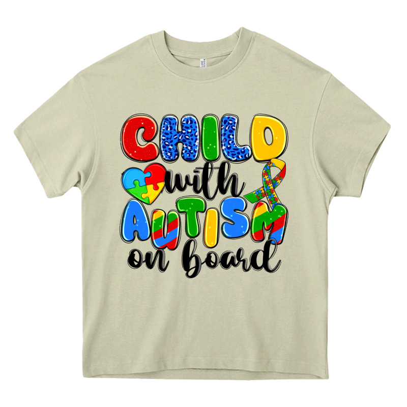 Child With Autism On Board Heavy Core Tee by Artiststas | Teevron