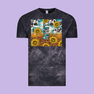 Aunt Sunflower Leopard Glitter Vintage Tee Designed By Tumblerdesignbyshophia