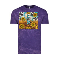 Cloud Purple aunt sunflower leopard glitter Vintage Tee - TumblerDesignByShophia